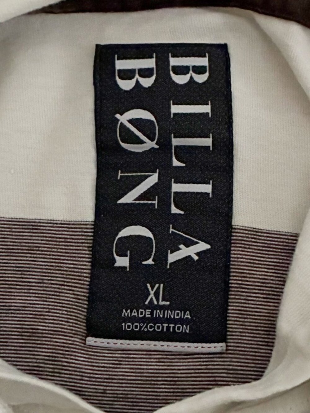Billabong "Blinded" Striped Pullover Hoodie Men's White Blue Retro Size XL - Picture 5 of 5